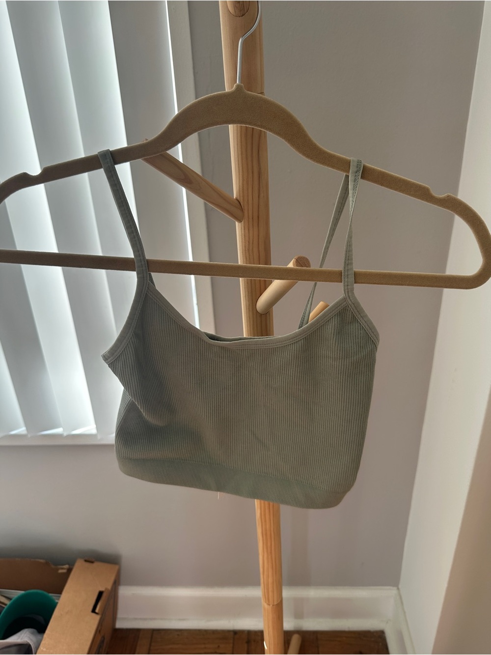 Madewell Ribbed Crop Cami - Sage